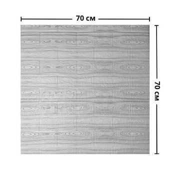 Самоклеюча декоративна 3D панель графітове дерево 700x700x2мм (79) BV-0000558 BV-0000883 фото